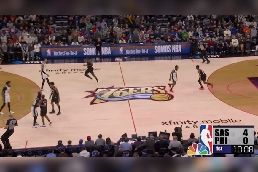 La transmisión retro de Spurs-76ers