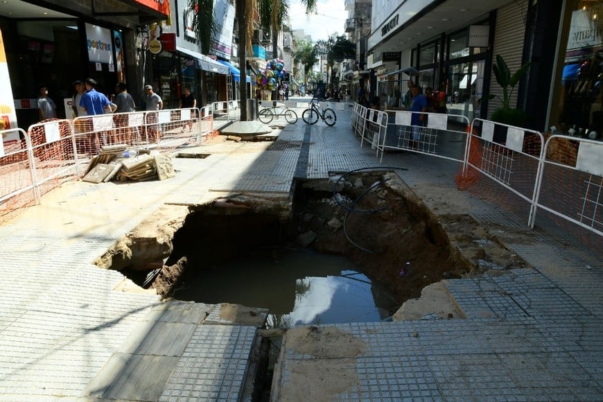 Comerciantes reclaman información sobre los plazos de obra. Crédito: Flavio Raina.
