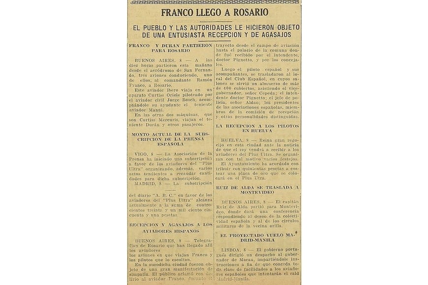 Tras varias semanas, la travesía del "Plus Ultra" seguía siendo un tema de interés.