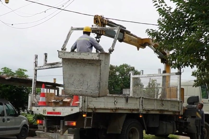 Personal municipal al momento de los trabajor. Crédito: Municipalidad de Santa Fe