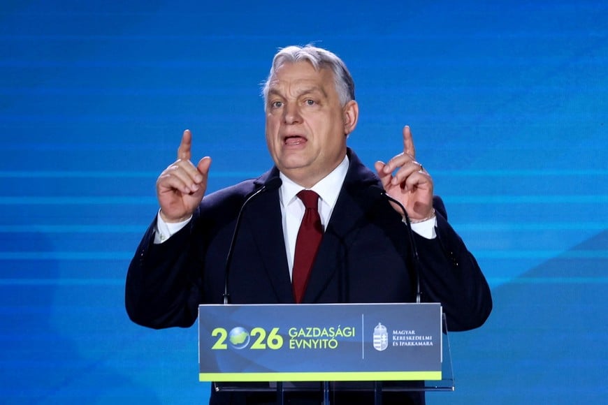 Hungarian Prime Minister Viktor Orban speaks at an annual conference of the Hungarian Chamber of Commerce and Industry in Budapest, Hungary, March 5, 2026. REUTERS/Bernadett Szabo
