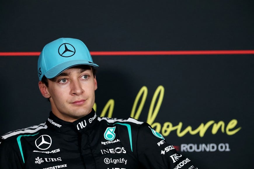 Formula One F1 - Australian Grand Prix - Albert Park Grand Prix Circuit, Melbourne, Australia - March 7, 2026
Mercedes' George Russell after qualifying in pole position REUTERS/Mark Peterson