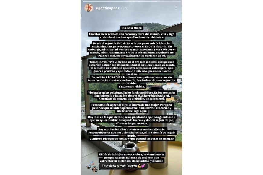 Descargo de la abogada en redes