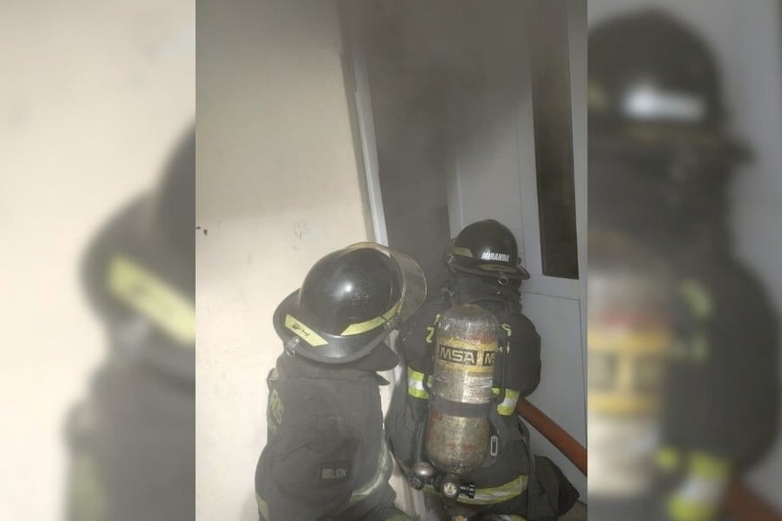 Incendio oficina en el club Villa María Selva
