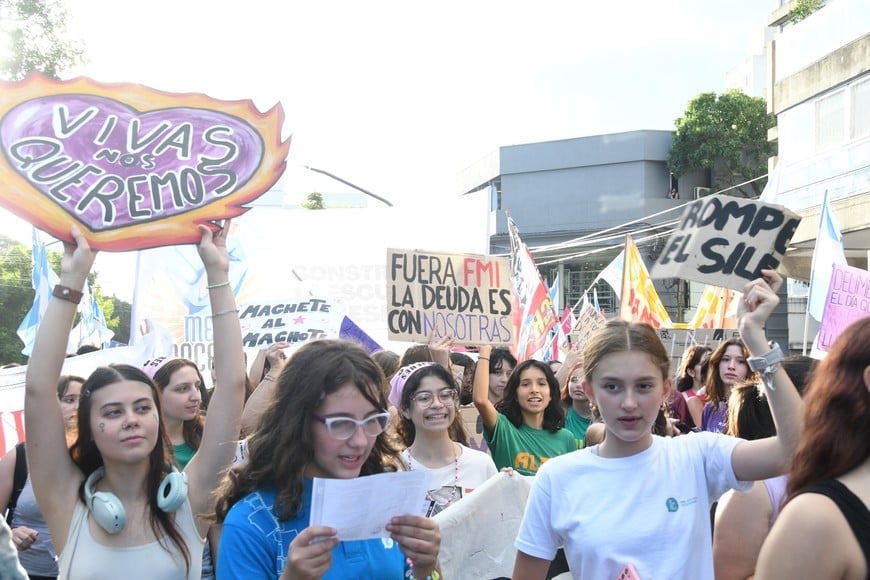 Marcha por el 8M en Santa Fe. Foto: Manuel Fabatía