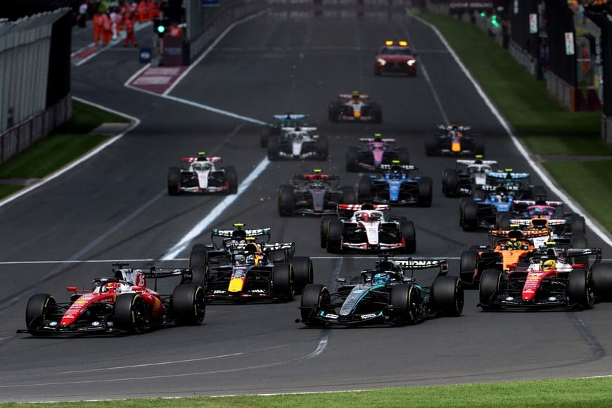 Formula One F1 - Australian Grand Prix - Albert Park Grand Prix Circuit, Melbourne, Australia - March 8, 2026
Drivers in action during the race REUTERS/Hollie Adams     TPX IMAGES OF THE DAY