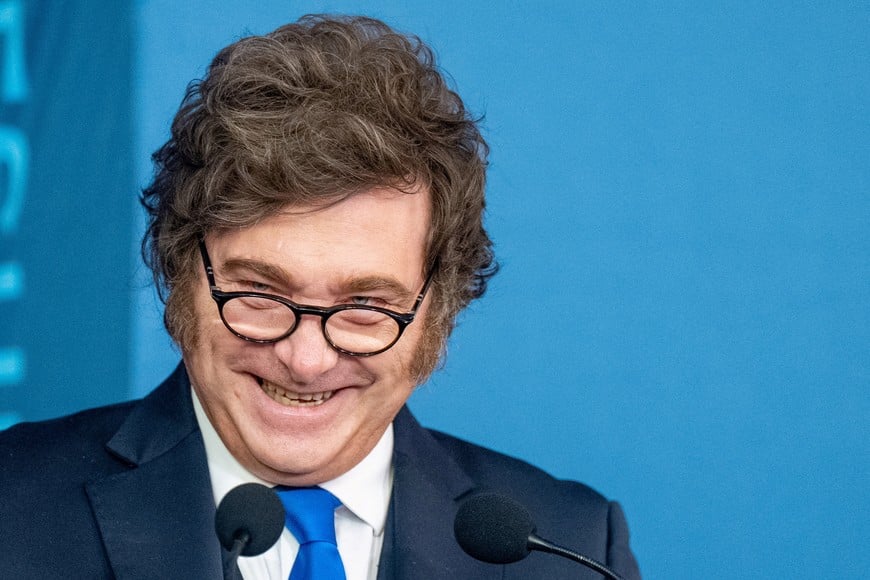 Argentina's President Javier Milei speaks at Yeshiva University in Manhattan, in New York City, U.S., March 9, 2026. REUTERS/David 'Dee' Delgado