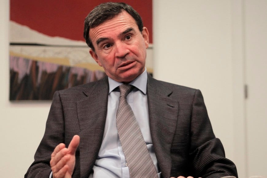 Javier Madanes Quintanilla, president of aluminium producer Aluar-Fate company, answers a question during an interview as part of the Reuters Latam Summit in Buenos Aires, April 4, 2011. REUTERS/Enrique Marcarian (ARGENTINA - Tags: BUSINESS) buenos aires Javier Madanes Quintanilla presidente de la productora de aluminio Aluar-El destino Cumbre Inovacion en Latinoamerica LATAM 2011 empresarios