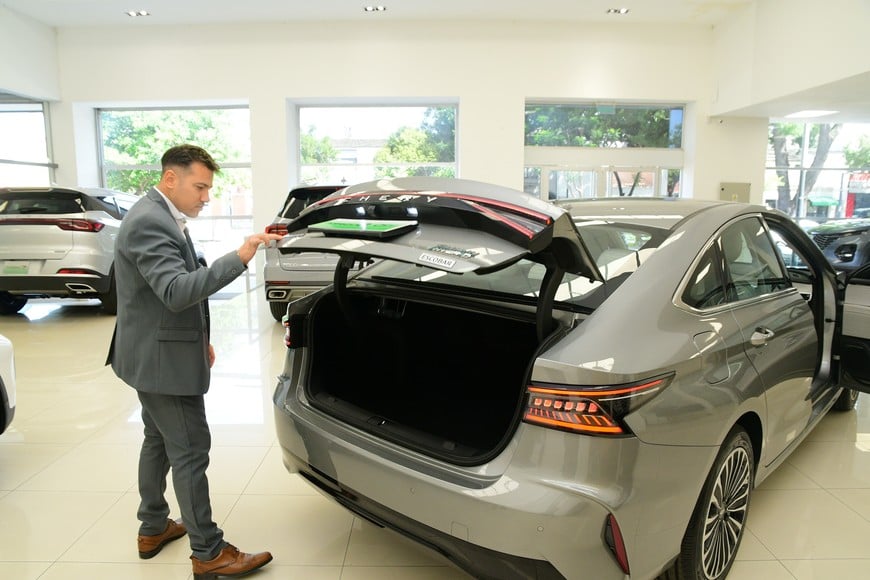 Perren destacó la tecnología y eficiencia de los vehículos híbridos de la marca. Crédito: Flavio Raina.