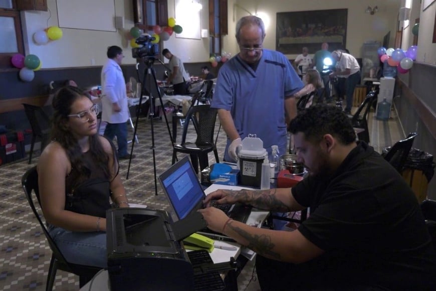 Colecta de sangre Manos Abiertas. Foto: El Litoral
