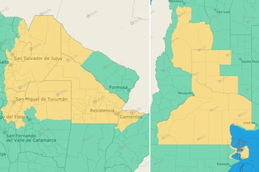 Varias provincias se encuentran bajo advertencia meteorológica por la llegada de tormentas.