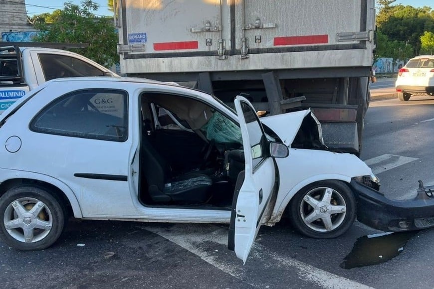 Impactante choque múltiple en la ruta 1. Foto: Gentileza