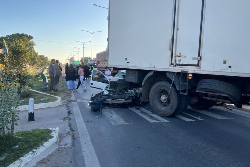 Impactante choque múltiple en la ruta 1. Foto: Gentileza