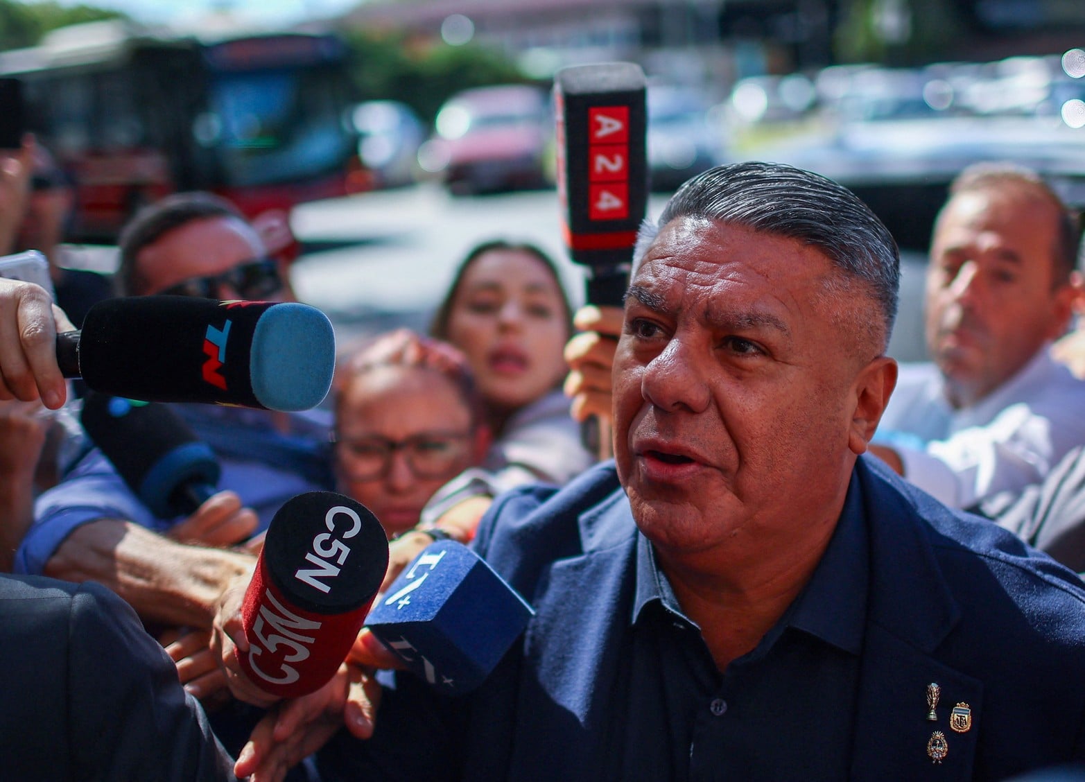 Claudio "Chiqui" Tapia ingresando a declarar.