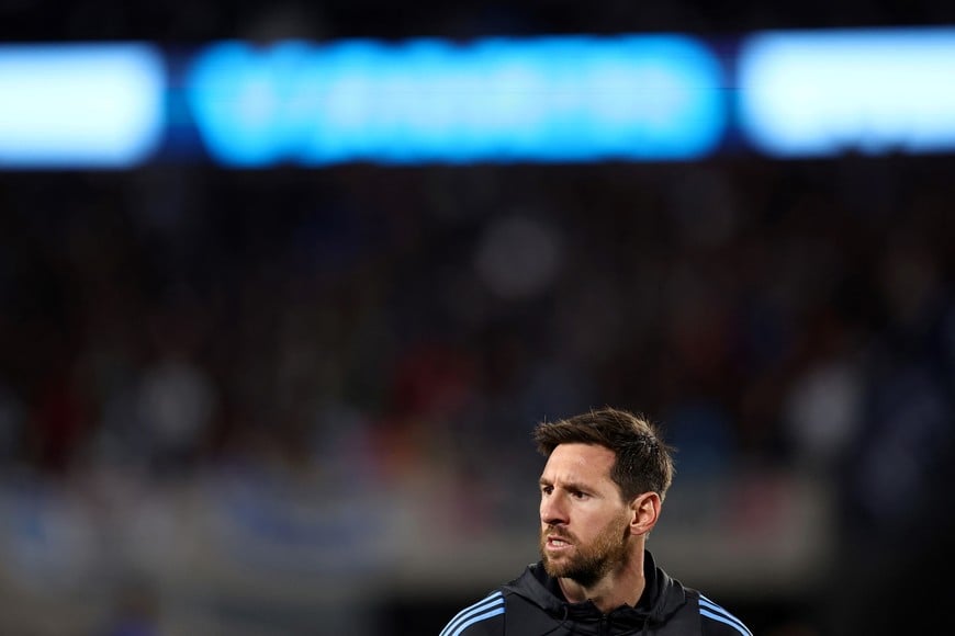 Soccer Football - World Cup - CONMEBOL Qualifiers - Argentina v Venezuela - Estadio Monumental, Buenos Aires, Argentina - September 4, 2025
Argentina's Lionel Messi during the warm up before the match REUTERS/Agustin Marcarian