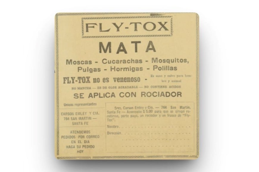 Publicidad de Fly-Tox en las páginas de El Litoral.