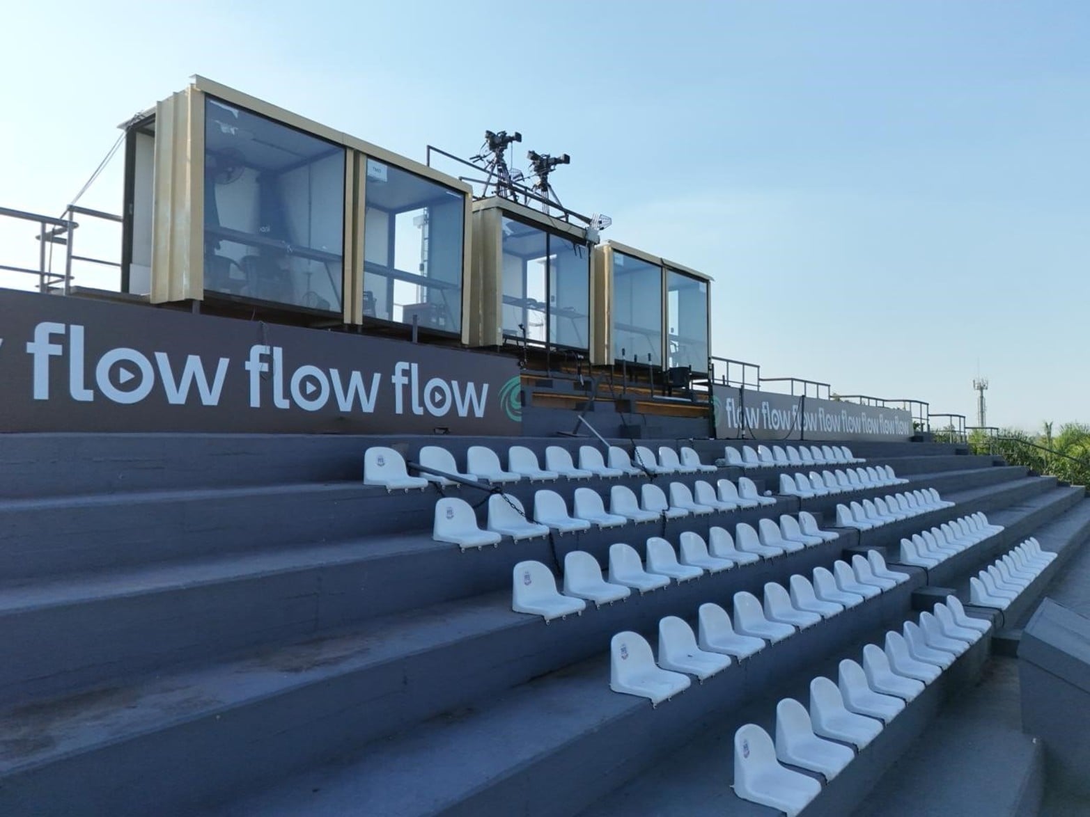 Las tribunas que se llenarán de fanáticos este sábado para el gran encuentro.