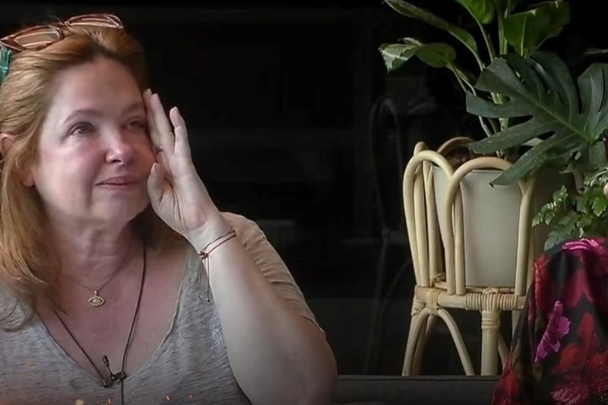 Las lágrimas de Andrea del Boca al recordar la última charla con su padre.