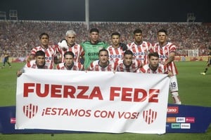 El equipo le dedicó un mensaje de apoyo Gomes Gerth. Foto: Matías Pintos.