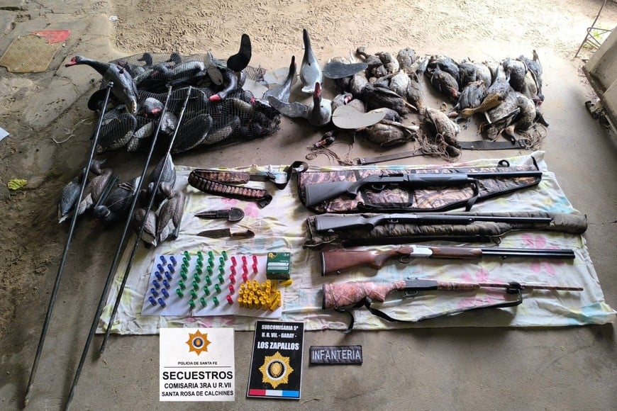 Ocho aprehendidos por caza ilegal en islas del departamento Garay