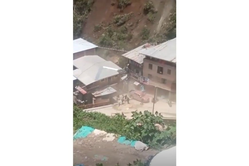 El desplazamiento ocurrió en una zona rural del distrito de Parcoy