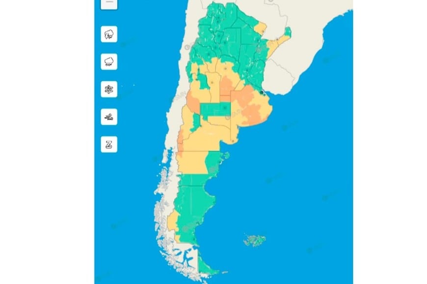 El SMN advirtió sobre condiciones inestables en distintas regiones del país.
