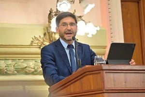 El gobernador de Santa Fe, Maximiliano Pullaro.