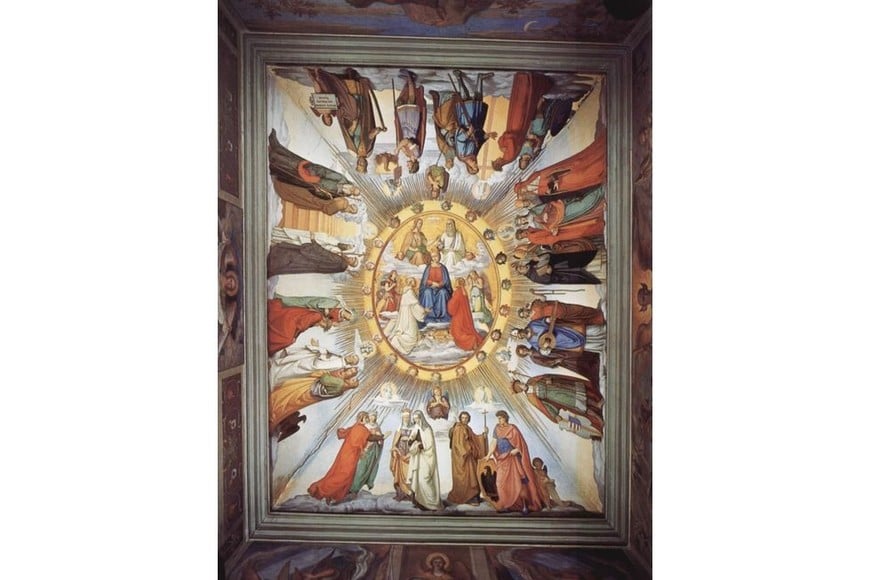 "El Empíreo y las figuras de las esferas celestes del Paraíso", de Philipp Veit. Foto: Colección Casa Massimo