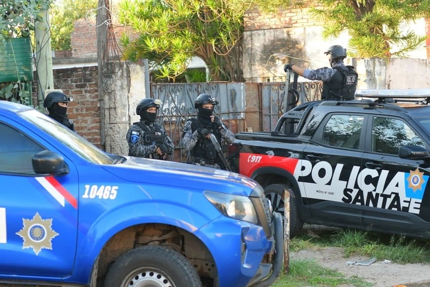 Coronel Dorrego allanamientos. Foto: Flavio Raina.