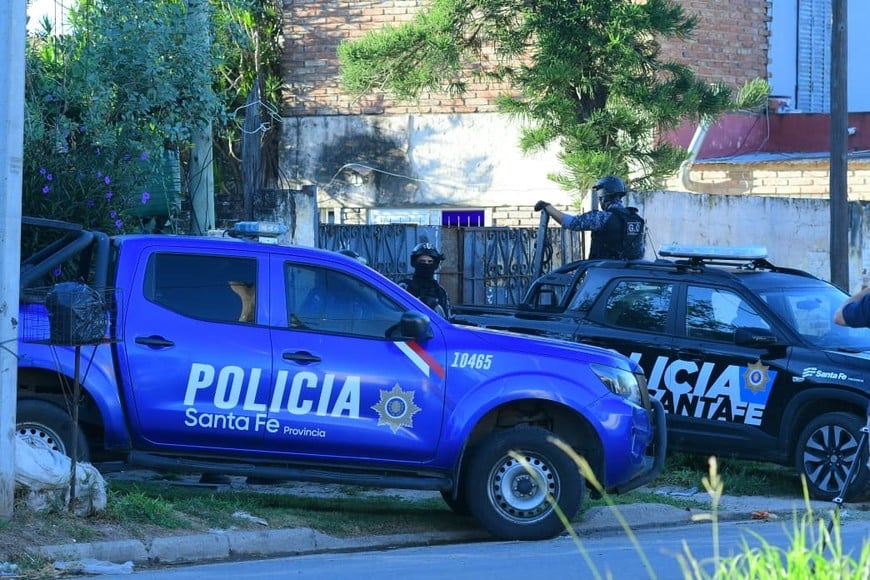 Coronel Dorrego allanamientos. Foto: Flavio Raina.