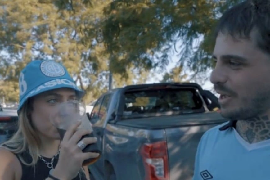 Sofía Martínez encaró a un hincha de Belgrano