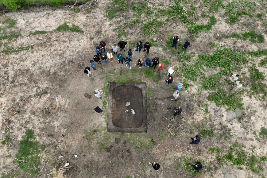 Fosa común. Aquí fueron hallados los restos de desaparecidos de Santa Fe. Archivo.