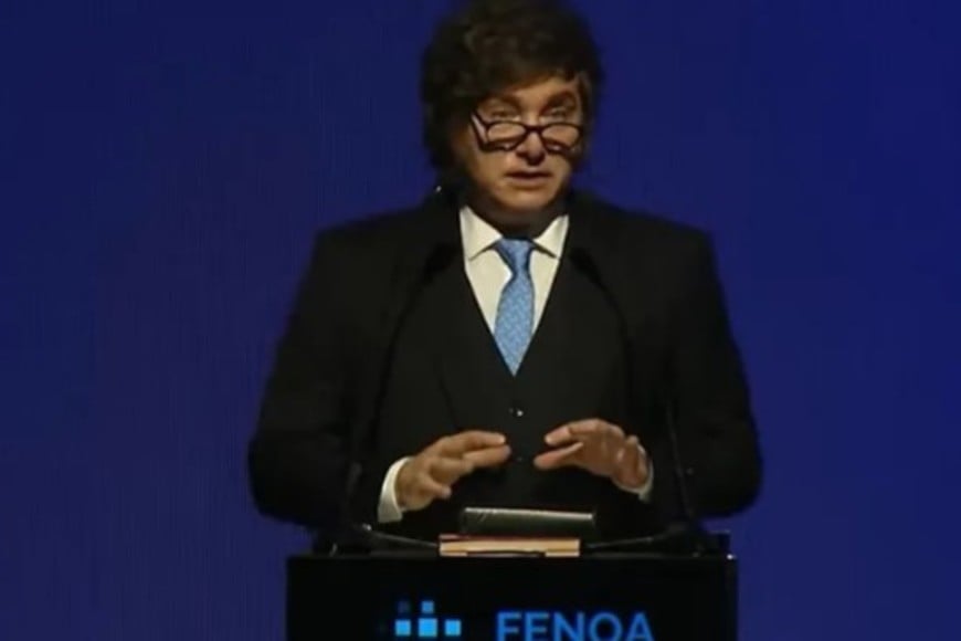 Javier Milei en el Foro Económico del NOA (FENOA).