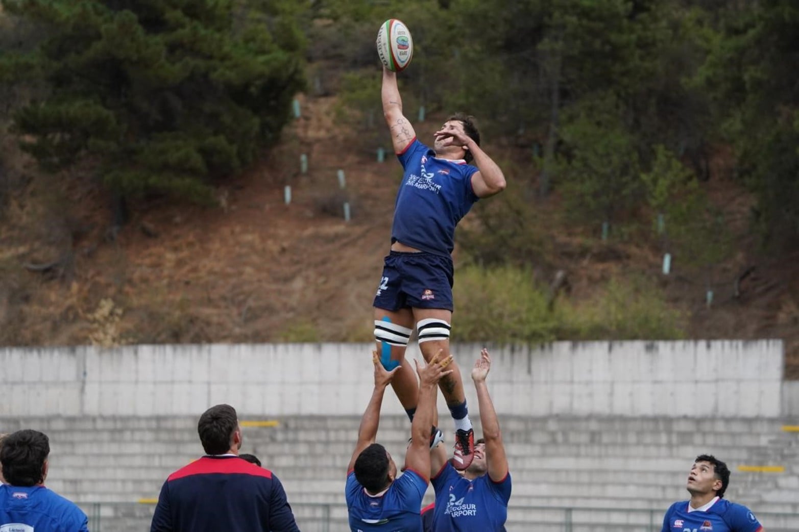 Entrenamiento de Capibaras XV en Chile previo a enfrentarse a Selknam. Foto: Fernando Nicola