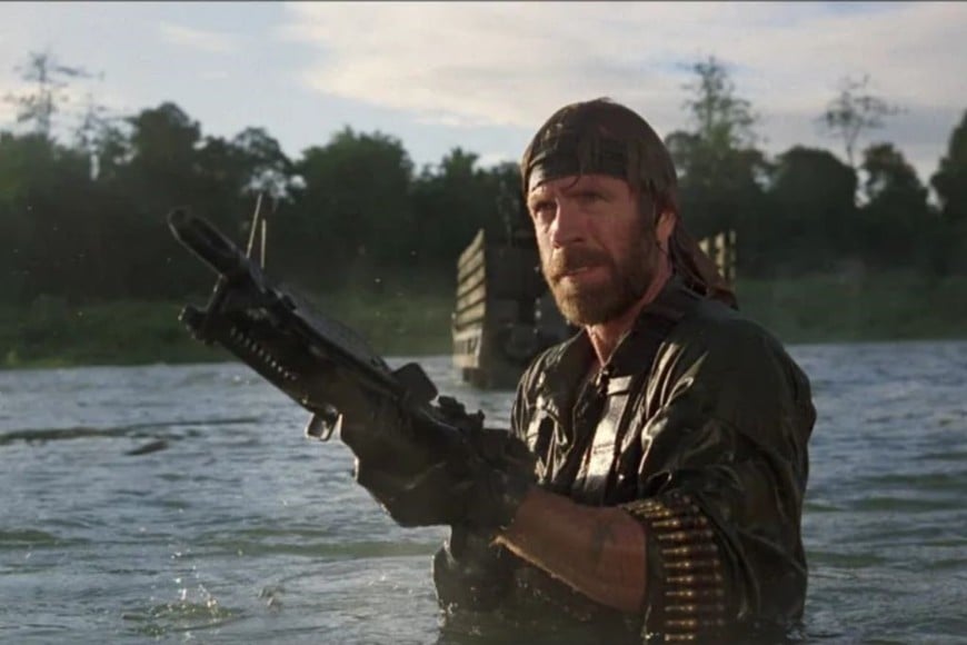 Chuck Norris: En “Desaparecido en acción” (“Missing in Action”, 1985), una de sus películas más populares.
