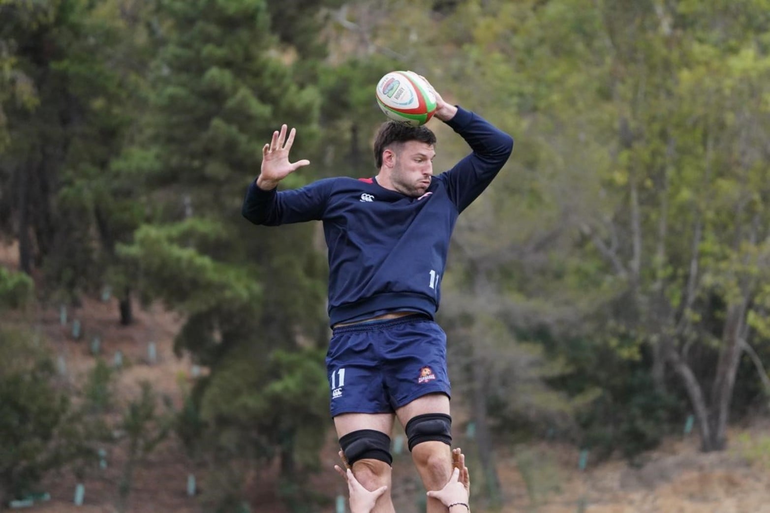 Entrenamiento de Capibaras XV en Chile previo a enfrentarse a Selknam. Foto: Fernando Nicola