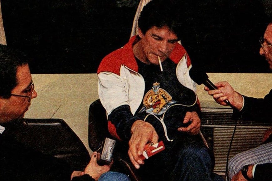 En Santa Fe, con Carlos Monzón. Archivo.