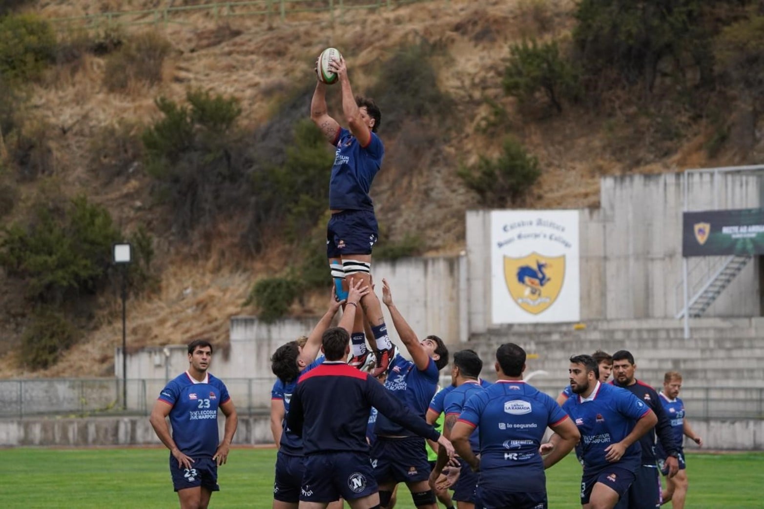 Entrenamiento de Capibaras XV en Chile previo a enfrentarse a Selknam. Foto: Fernando Nicola