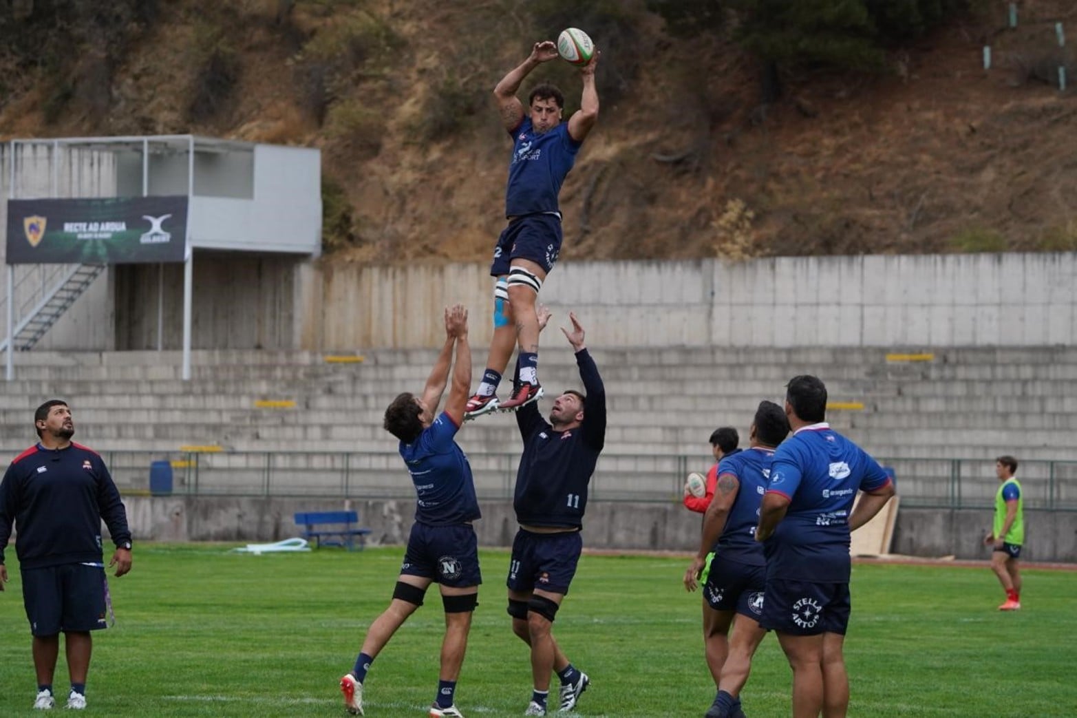 Entrenamiento de Capibaras XV en Chile previo a enfrentarse a Selknam. Foto: Fernando Nicola