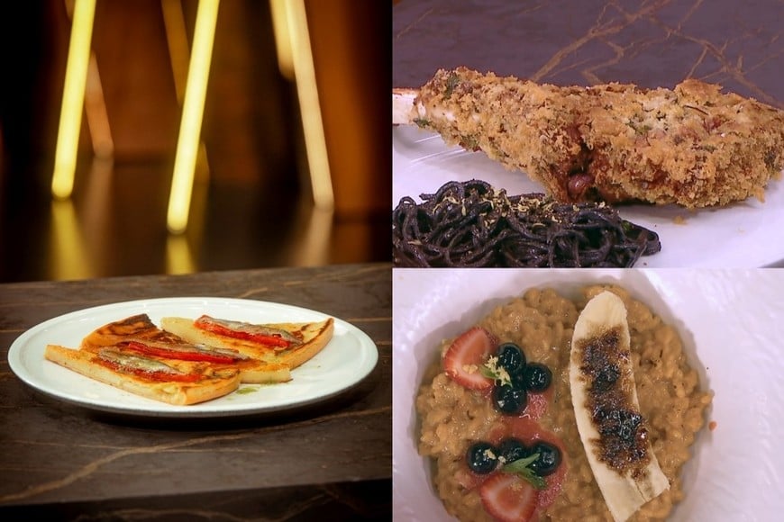 Los platos que presentó Ian Lucas. Foto: Telefé.