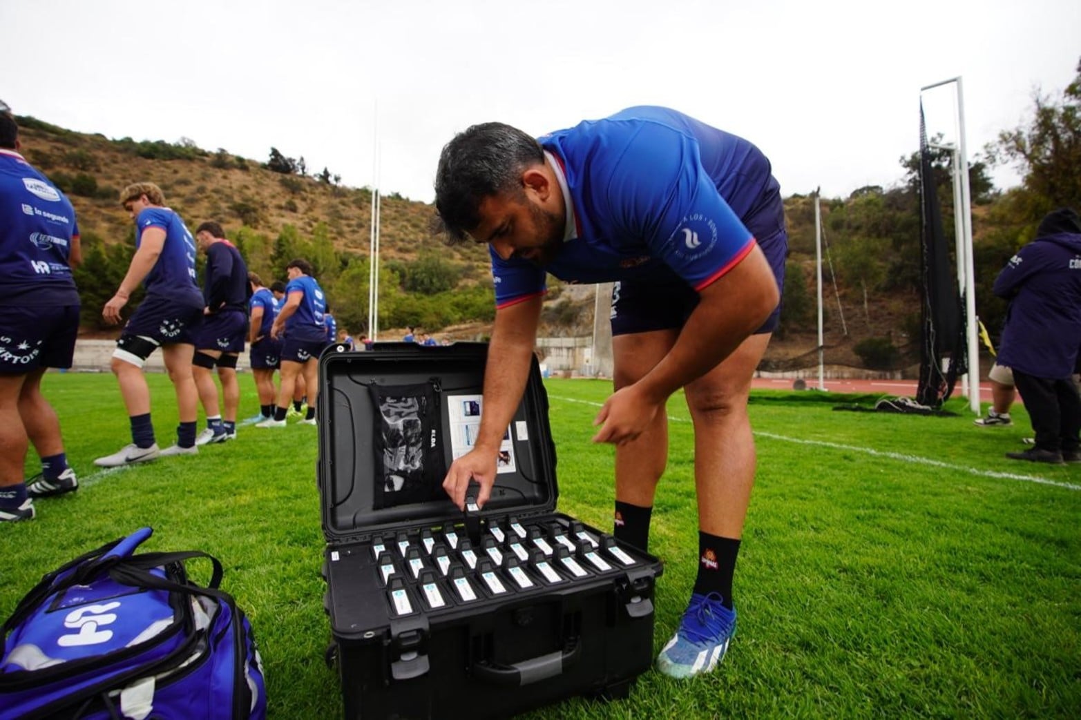 Entrenamiento de Capibaras XV en Chile previo a enfrentarse a Selknam. Foto: Fernando Nicola