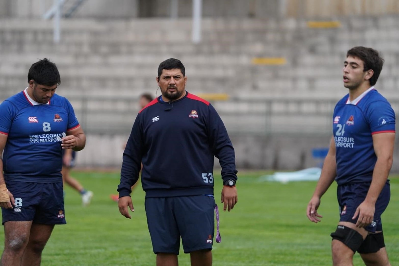 Entrenamiento de Capibaras XV en Chile previo a enfrentarse a Selknam. Foto: Fernando Nicola