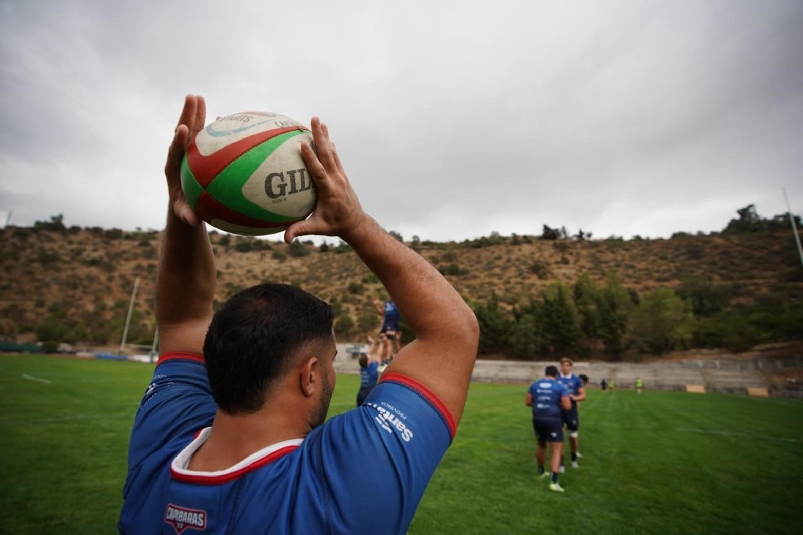 Entrenamiento de Capibaras XV en Chile previo a enfrentarse a Selknam. Foto: Fernando Nicola