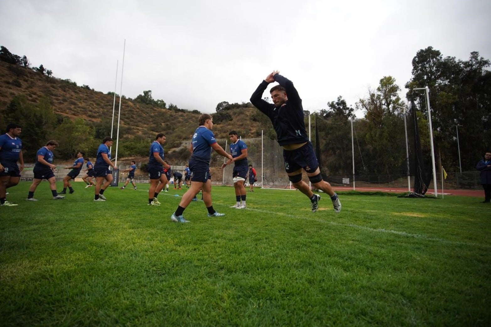 Entrenamiento de Capibaras XV en Chile previo a enfrentarse a Selknam. Foto: Fernando Nicola
