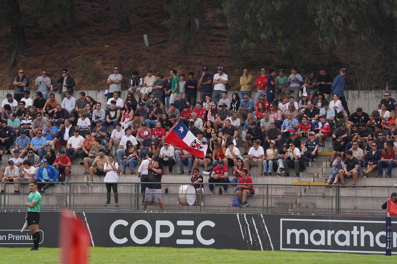 Las tribunas en el St. George’s College de Santiago de Chile.