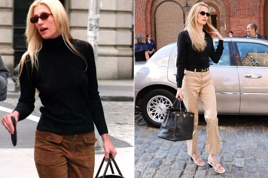Outfit inspirado en Carolyn Bessette Kennedy en la serie Love Story.