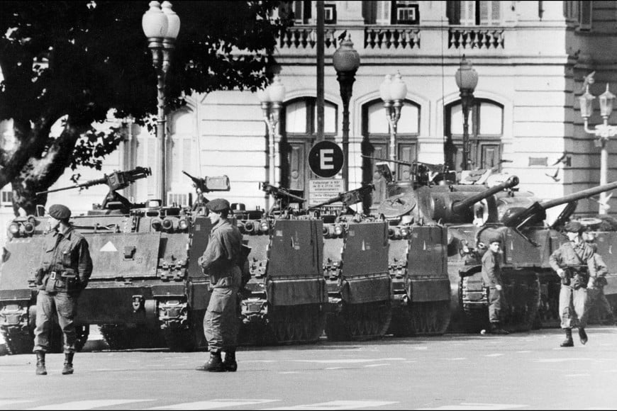 Lo público estaba tomado por las fuerzas militares. Desórdenes, no. Crédito: Archivo