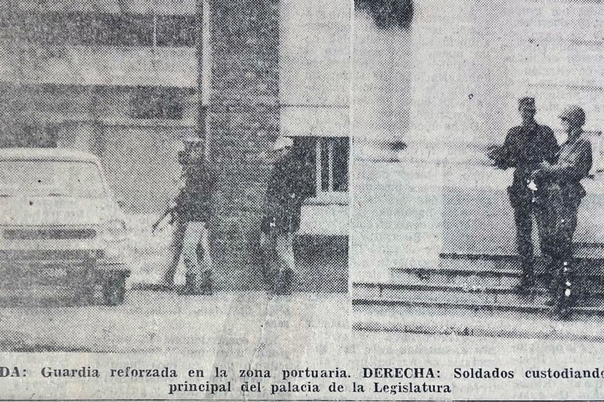 Los militares en lugares públicos, el miércoles 24 de marzo de 1976.
