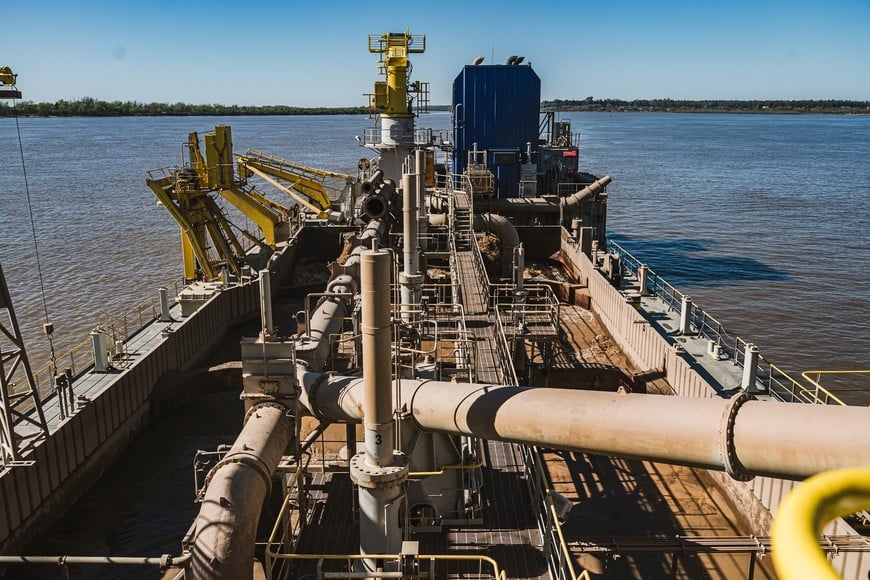 Draga Albuquerque de Jan De Nul, que opera en el río Parana.
Foto: Gentileza DJN
