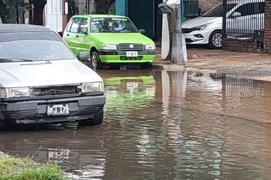 Otra imagen que refleja el problema que deben afrontar los residentes de calle Alejandro Greca al 1000, Barrio El Pozo.